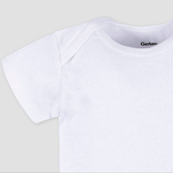 NEW Gerber Short Sleeve Onesies 4 pack NEWBORN - Picture 3 of 9